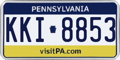 PA license plate KKI8853
