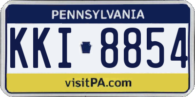 PA license plate KKI8854