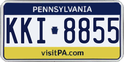 PA license plate KKI8855
