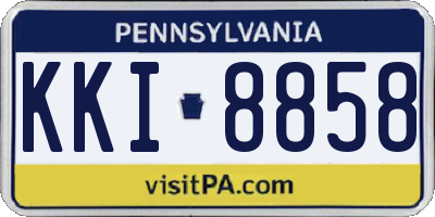 PA license plate KKI8858