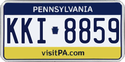 PA license plate KKI8859