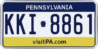 PA license plate KKI8861