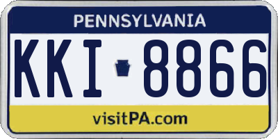 PA license plate KKI8866