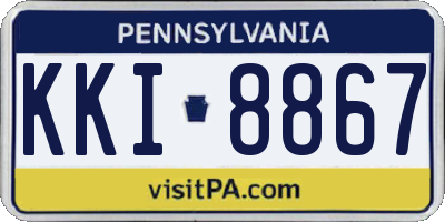 PA license plate KKI8867