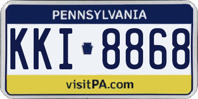 PA license plate KKI8868
