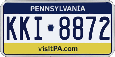 PA license plate KKI8872