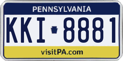 PA license plate KKI8881