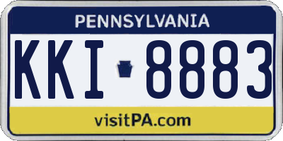 PA license plate KKI8883