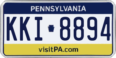PA license plate KKI8894