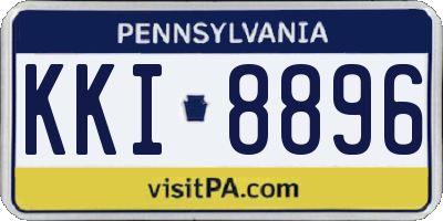 PA license plate KKI8896