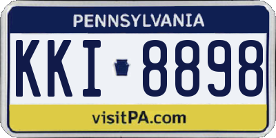 PA license plate KKI8898
