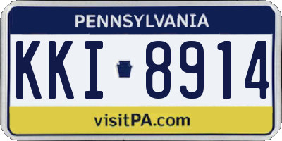 PA license plate KKI8914