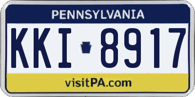 PA license plate KKI8917