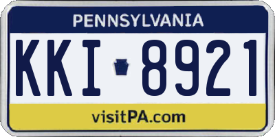 PA license plate KKI8921