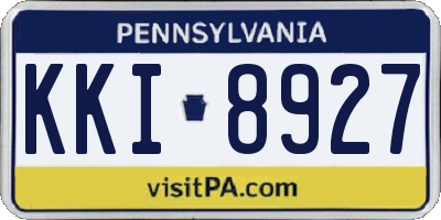 PA license plate KKI8927