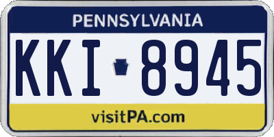 PA license plate KKI8945