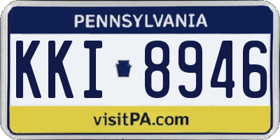 PA license plate KKI8946
