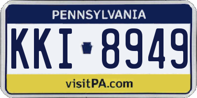 PA license plate KKI8949
