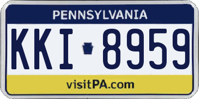 PA license plate KKI8959