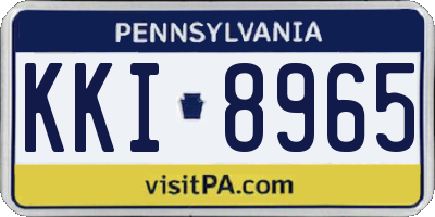 PA license plate KKI8965