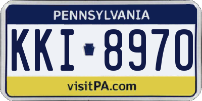 PA license plate KKI8970