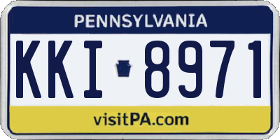 PA license plate KKI8971