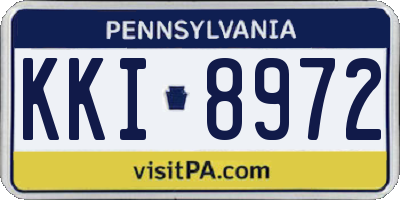 PA license plate KKI8972