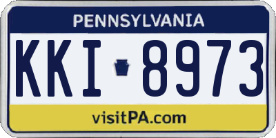 PA license plate KKI8973