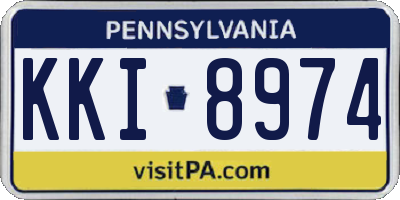 PA license plate KKI8974
