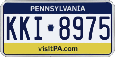 PA license plate KKI8975