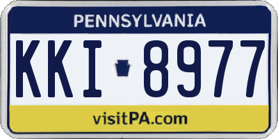 PA license plate KKI8977