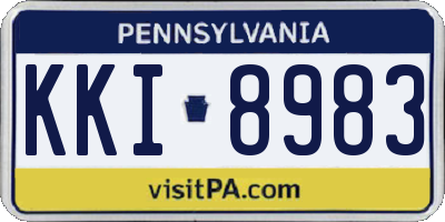 PA license plate KKI8983