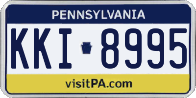 PA license plate KKI8995