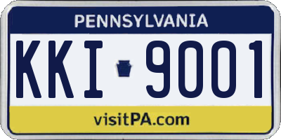 PA license plate KKI9001