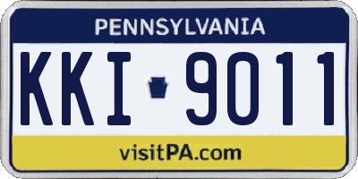 PA license plate KKI9011