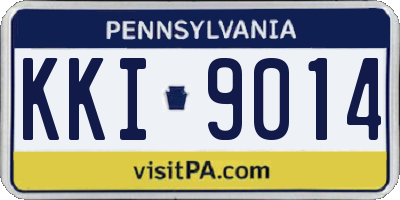 PA license plate KKI9014