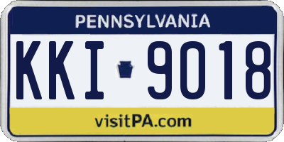 PA license plate KKI9018