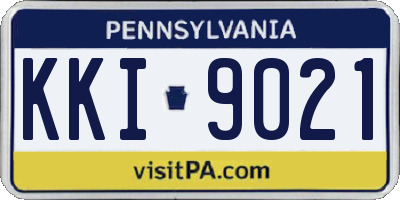 PA license plate KKI9021
