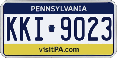 PA license plate KKI9023
