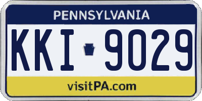 PA license plate KKI9029