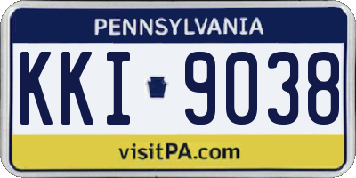 PA license plate KKI9038