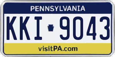 PA license plate KKI9043