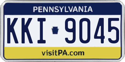PA license plate KKI9045