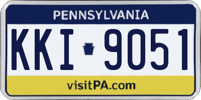 PA license plate KKI9051