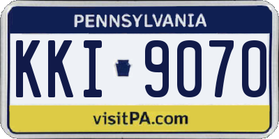 PA license plate KKI9070