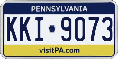 PA license plate KKI9073