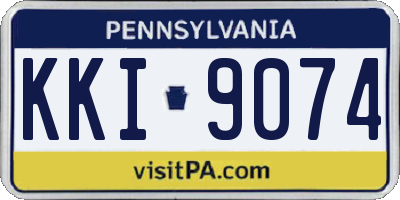PA license plate KKI9074