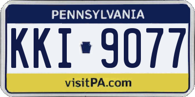 PA license plate KKI9077