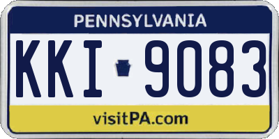 PA license plate KKI9083