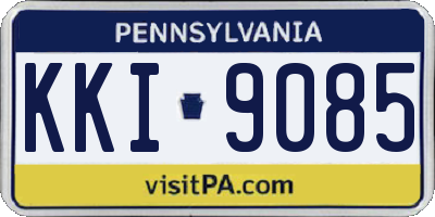 PA license plate KKI9085